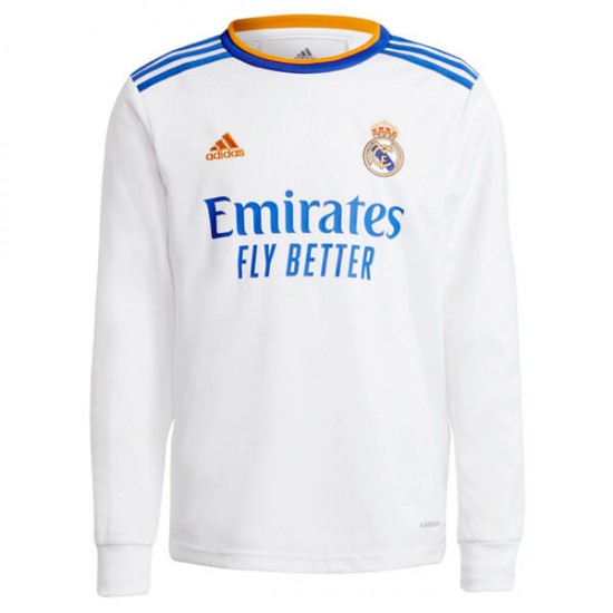 Camisola Real Madrid Equipamento Primeiro 2021-2022 Manga Comprida